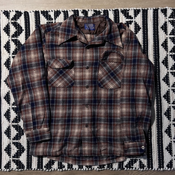 60s Vintage Pendleton Women’s Flannel Size M - Picture 3 of 4